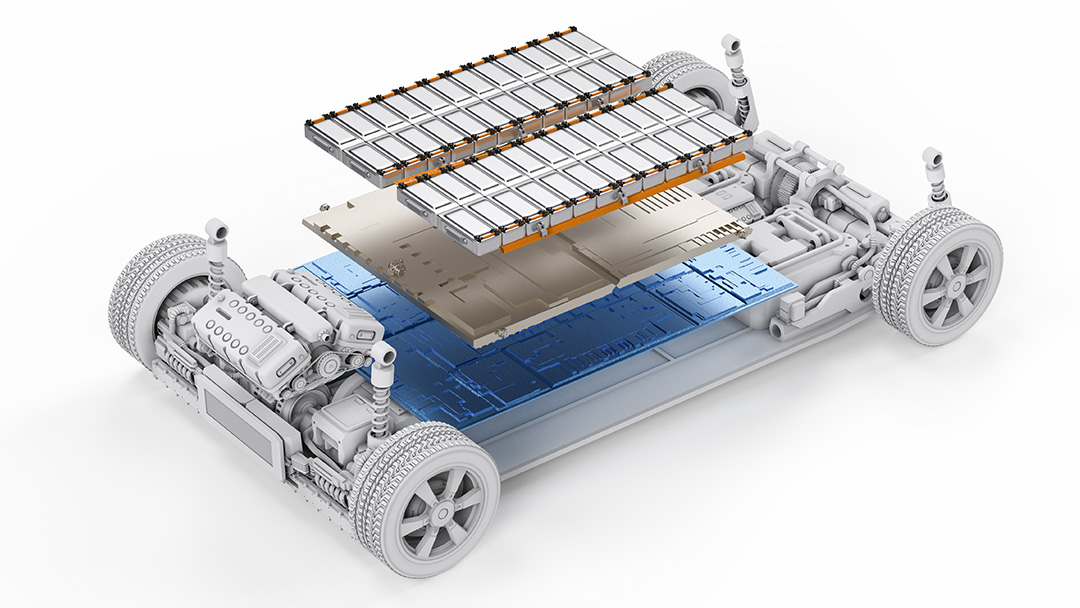 Thermomanagement von E-Autos - Batterien im Chassis